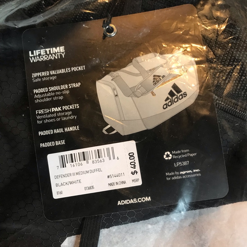 Brand new adidias gym bag